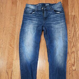 INC International Concept Men Distressed Denim Blue Tapered Fit Jeans Size 32x30